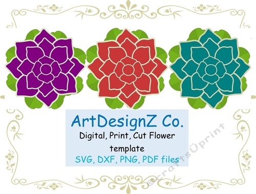 3D Paper Flower templates