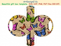 Beautiful gift box template. Simple box, curved box, circle box, storage box, shipping box.