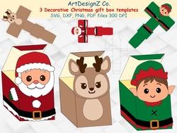 Total of 22 files. Beautiful Christmas gift box templates
