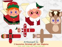 Total of 22 files. Beautiful Christmas gift box templates
