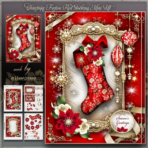 Christmas Festive Red Stocking Mini Kit