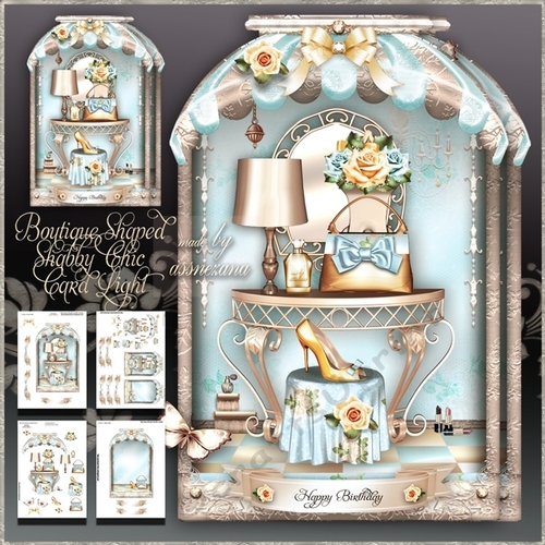 Boutique Shaped Shabby Chic Card Light Mini Kit