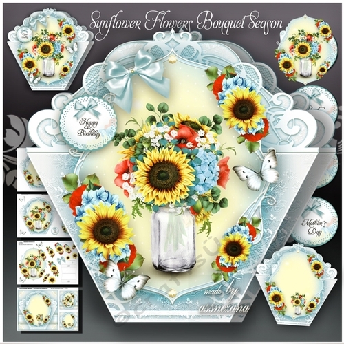 Sunflower Flowers Bouquet Season Mini Kit