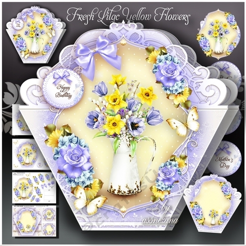 Fresh Lilac Yellow Flowers Spring Mini Kit