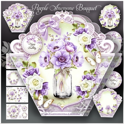Purple Anemone Bouquet Mini Kit