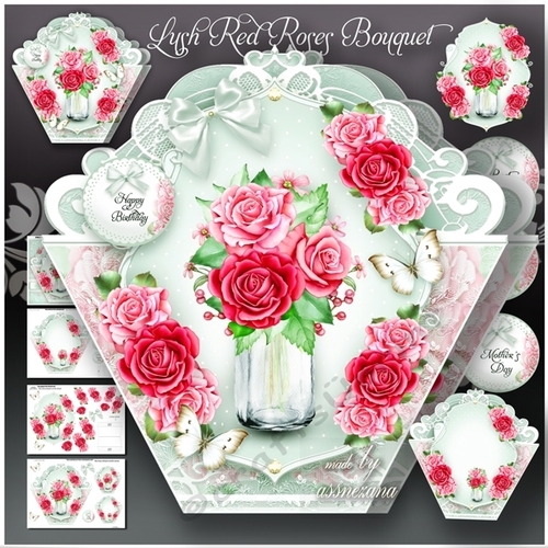 Lush Red Roses Bouquet Mini Kit