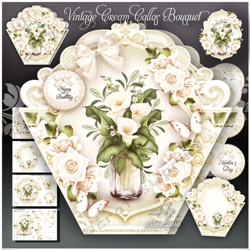Vintage Cream Callas Bouquet Mini Kit