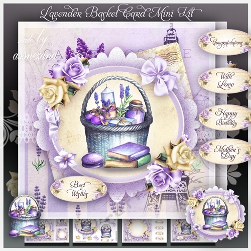 Lavender Basket Card Mini Kit