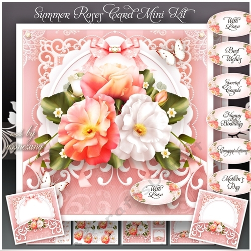 Summer Roses Card Mini Kit