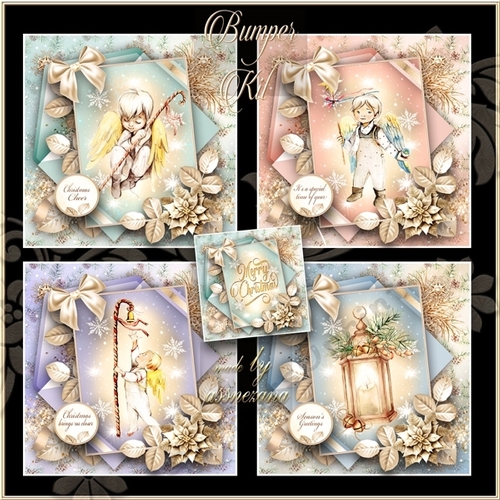 Bumper Kit Christmas Angels Mini Kit Cards
