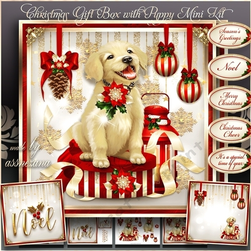 Christmas Gift Box with Puppy Mini Kit