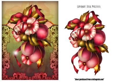 Vintage Peach Flowers