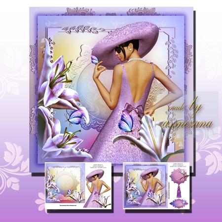 White Lily Lady Front Card