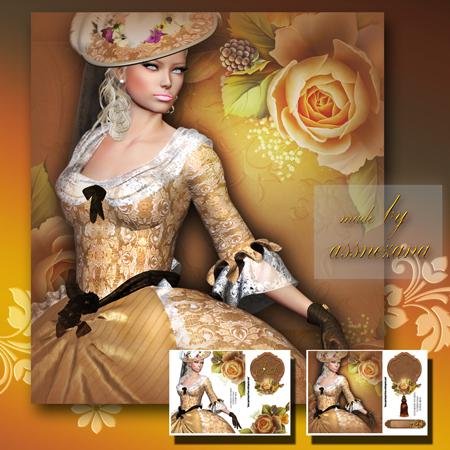 Luxury Roses Lady Card Front
