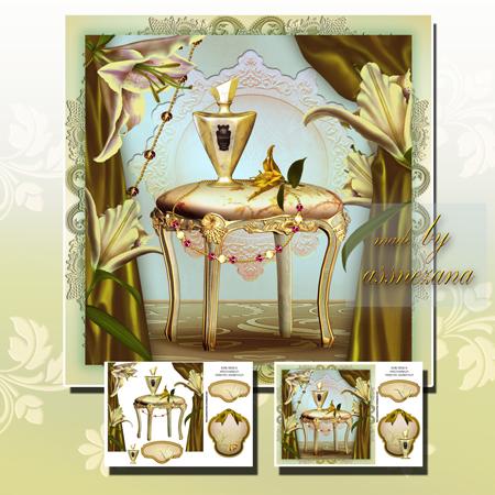 Cream Perfume Card Front Kit