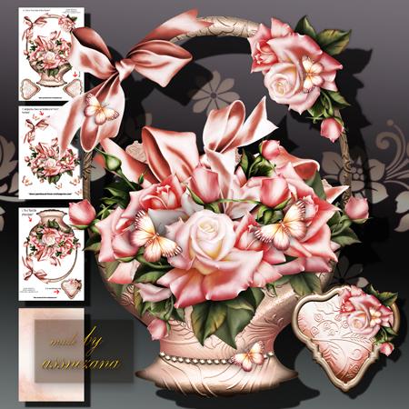 Rose Basket Full with Roses