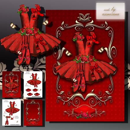 Red Vintage Ballerina Dress