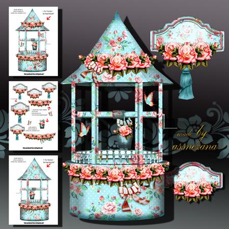 Blue Vintage Wishing Well