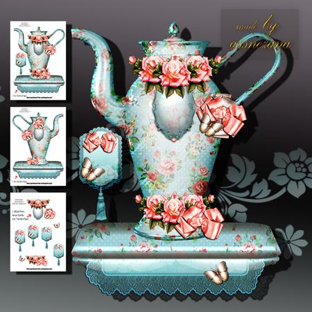 Blue Vintage Teapot