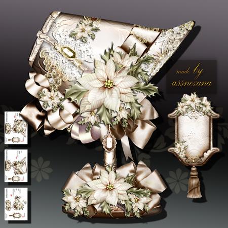 Christmas Cream Bonnet