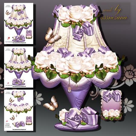 Beautiful Purple Vintage Lamp