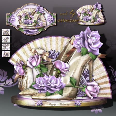 Beautiful Present for Ladies (high Heels Shoes with Roses)