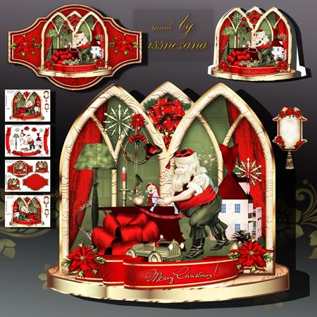 Christmas Santa Claus with Gifts and Toys