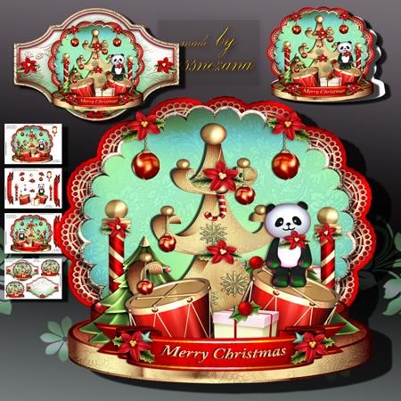 Christmas Golden Tree with Gifts Decoration