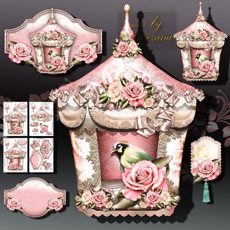 Beautiful Vintage Soft Cream Bird House