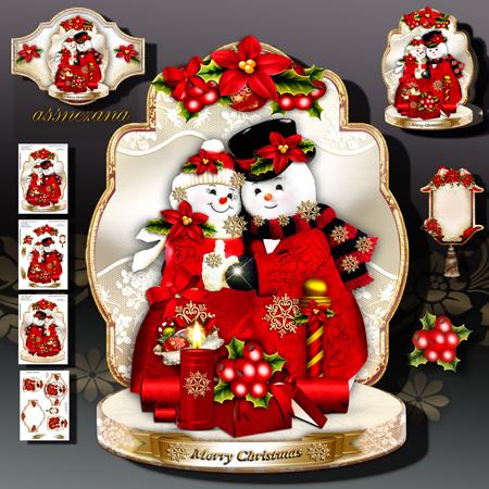 Cute Christmas Holiday Snowmans