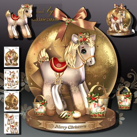 Christmas Vintage Toy Horse