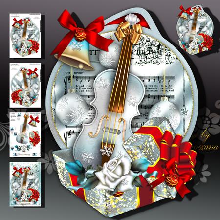 Christmas Silver Violin