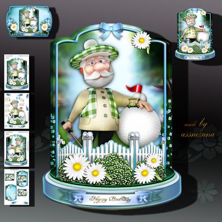 I Love Golf Card Kit