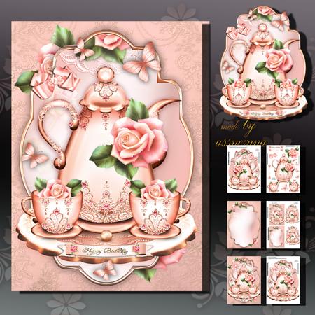 Vintage Soft Rose Teapot with Beautiful Roses