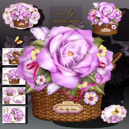 Beauty of Roses in the Basket