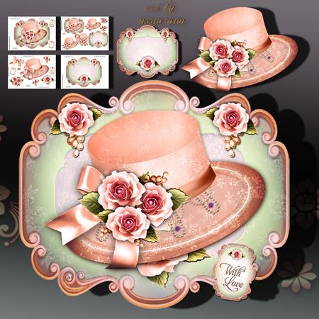 Soft Rose Pastel Vintage Hat