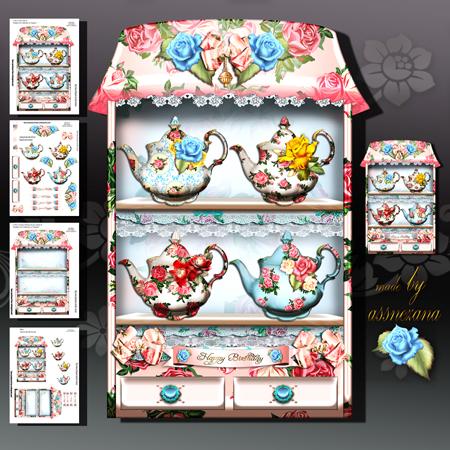 Shabby Chic Collection of Teapots