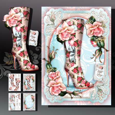 Beautiful Vintage Boot with Roses