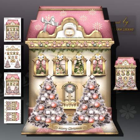 Pink Festive High Christmas House