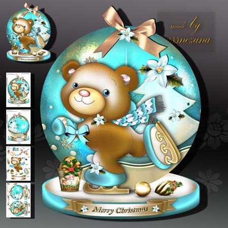 Winter Christmas Teddy Bear for Kids