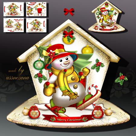 Cute Snowman for Kids Card Kit