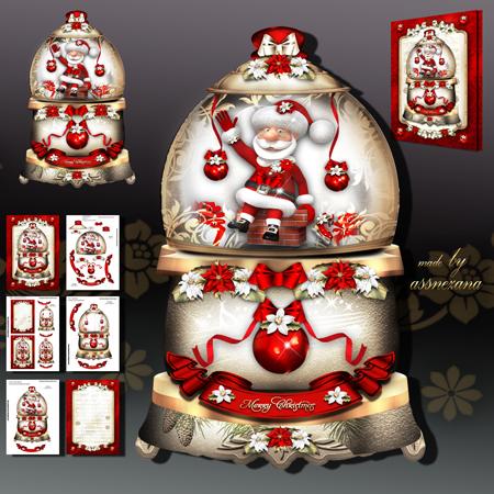 Christmas Snow Globe with Santa