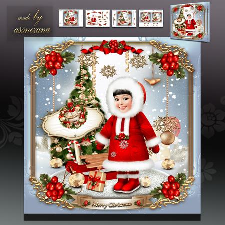 Cute Winter Girl Card Kit