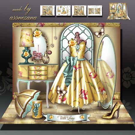 Yellow Dressing Room Card Kit