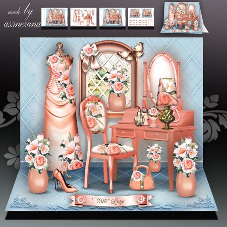 Soft Blue Dressing Room Card Mini Kit