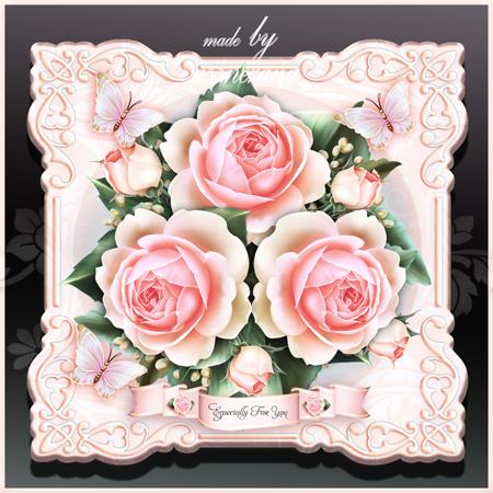Soft Vintage Roses Card Mini Kit2
