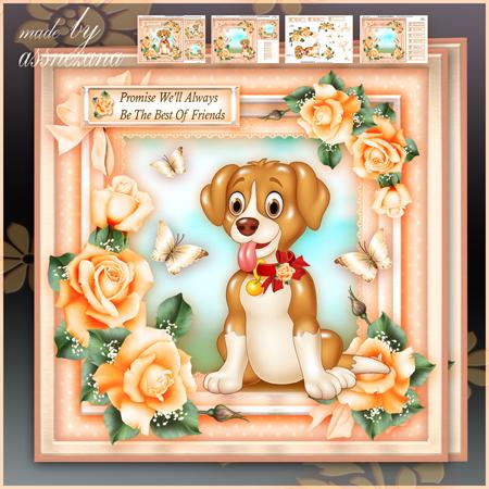 Cute Puppy Friend Card Mini Kit