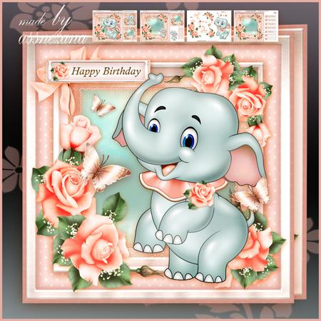 Baby Girl Birthday Card Mini Kit