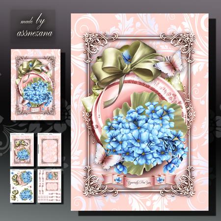 Soft Blue Bloom of Geraniums Flowers