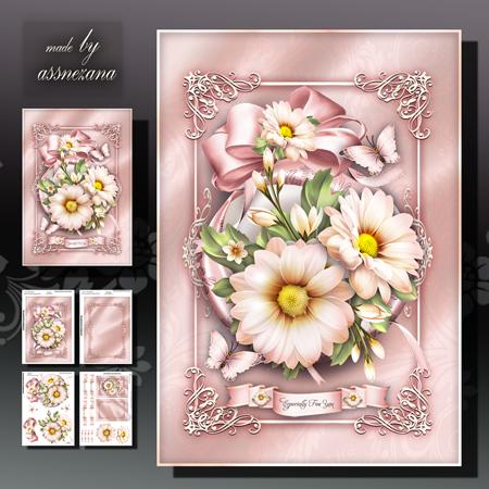 Cream and White Vintage Flowers